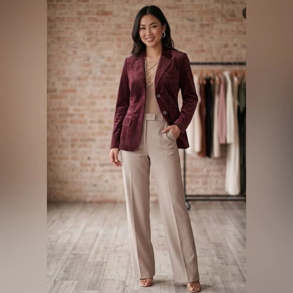 NWOT, Kate Hill Deep Red Blazer